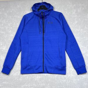 Oakley Sweatshirt Mens Medium Blue Cotton Blend Full Zip Hooded Pockets Casual